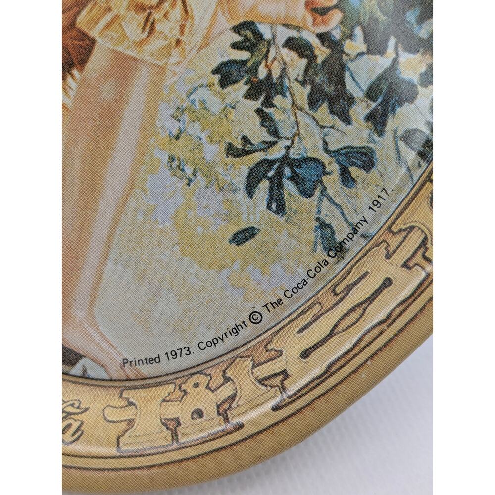 Coca-Cola, "ELAINE" Metal Tip Tray Reproduction Victorian Style - Good condition - Picture 3 of 4